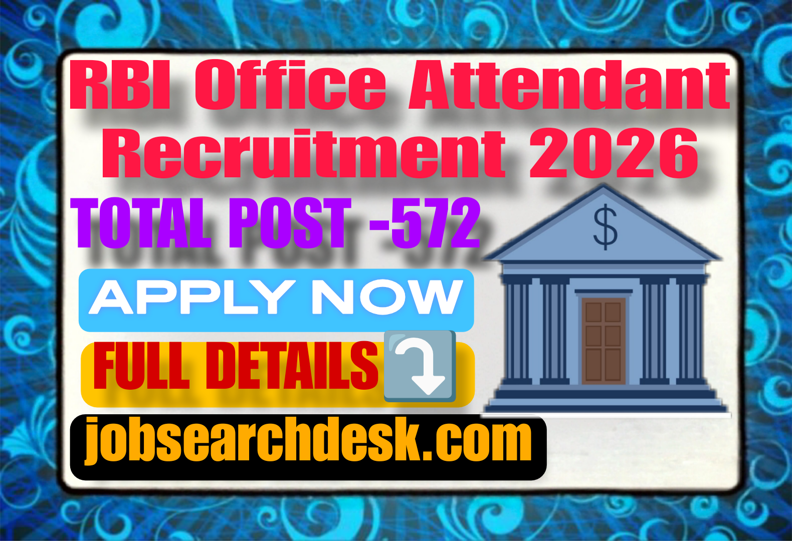 RBI Office Attendant Recruitment 2026