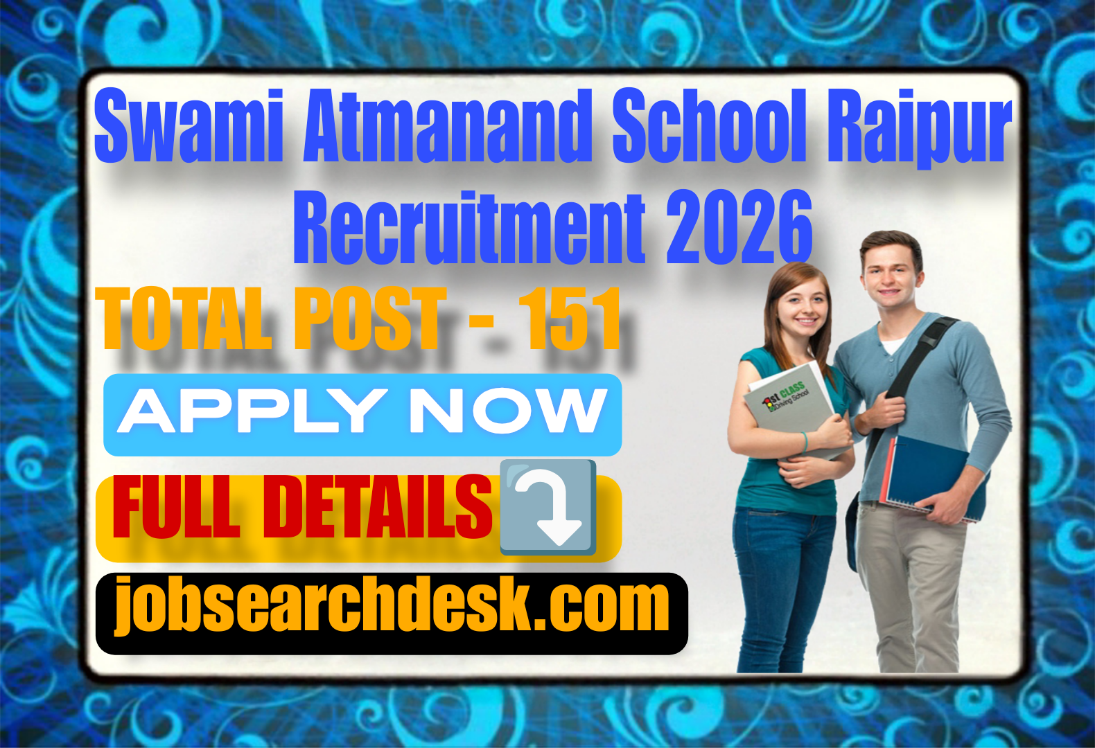 Swami Atmanand School Raipur Recruitment 2026