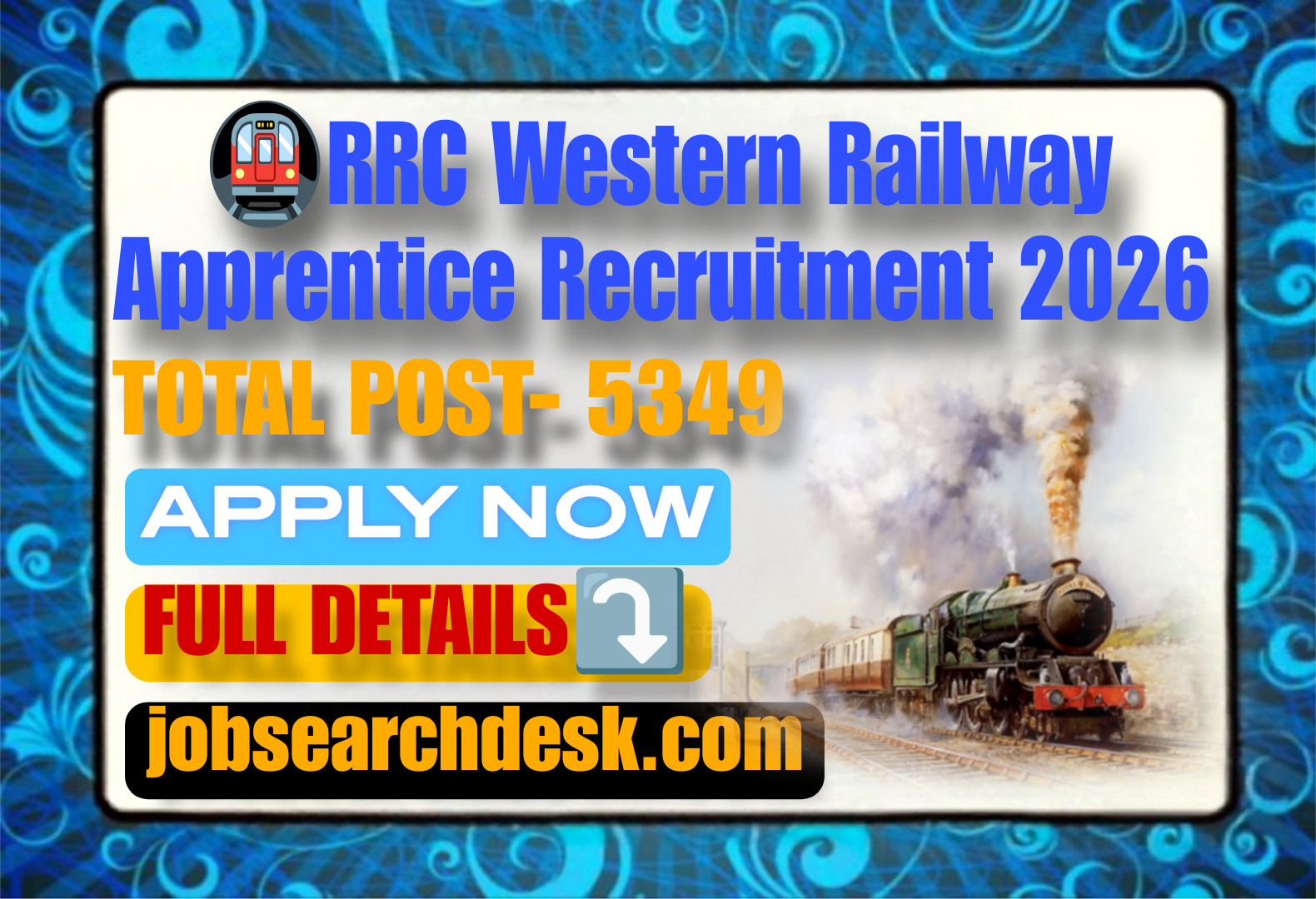 RRC Western Railway Apprentice Recruitment 2026