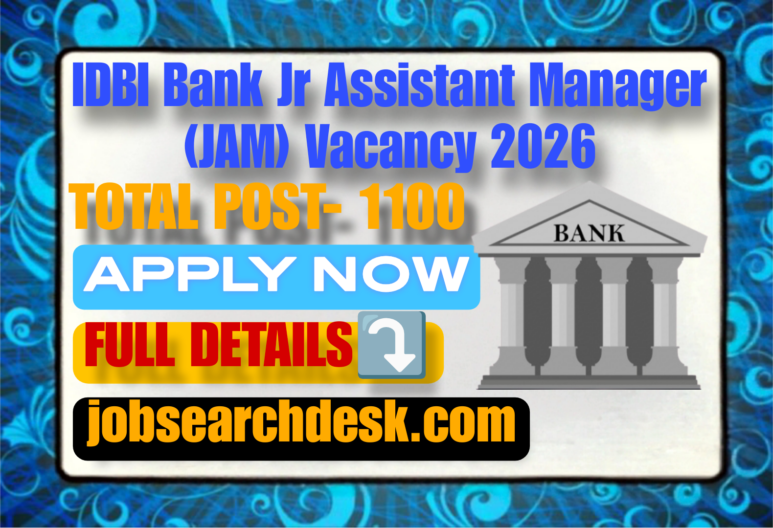 IDBI Bank JAM Vacancy 2026
