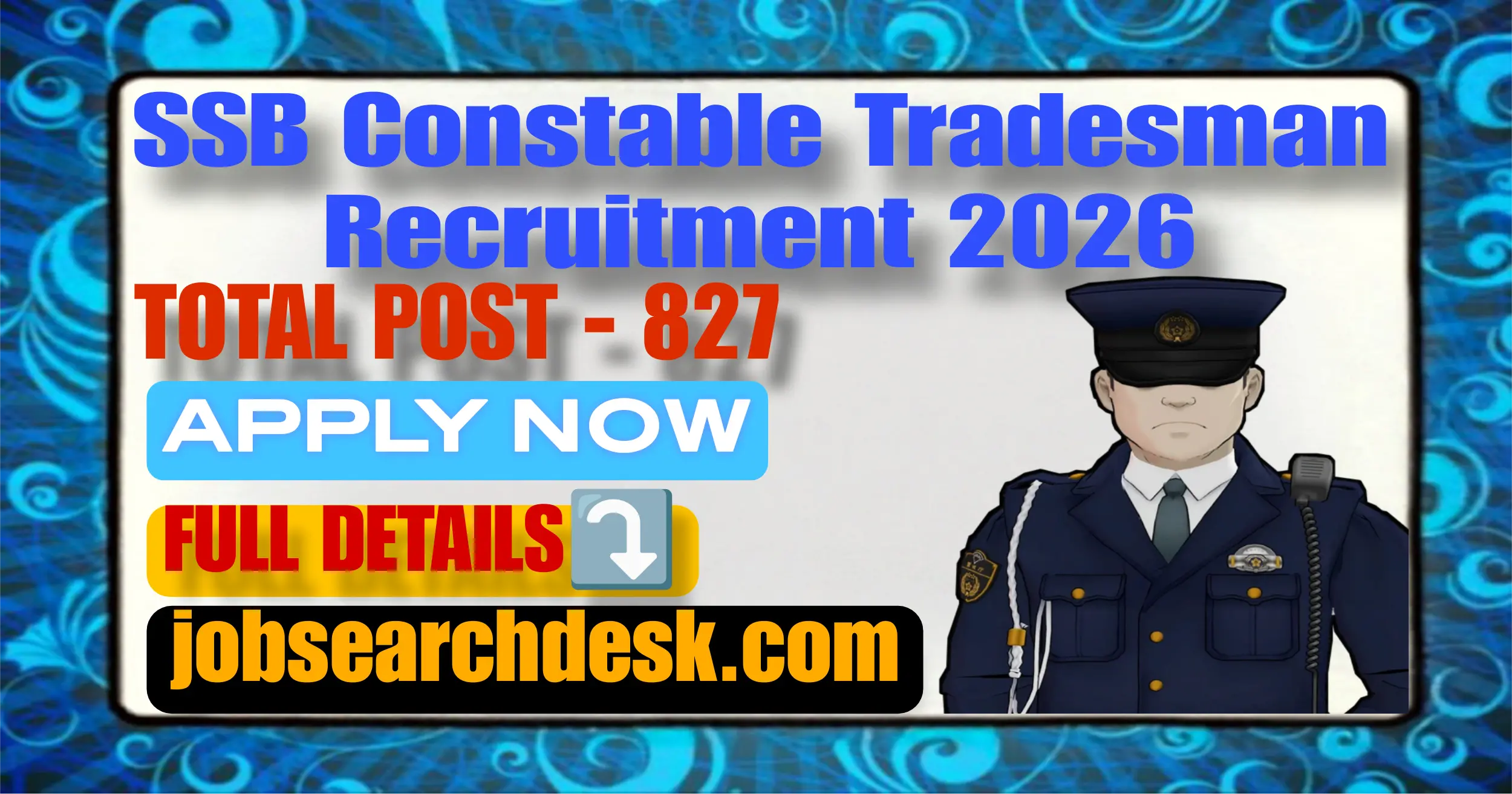 SSB Constable Tradesman Recruitment 2026
