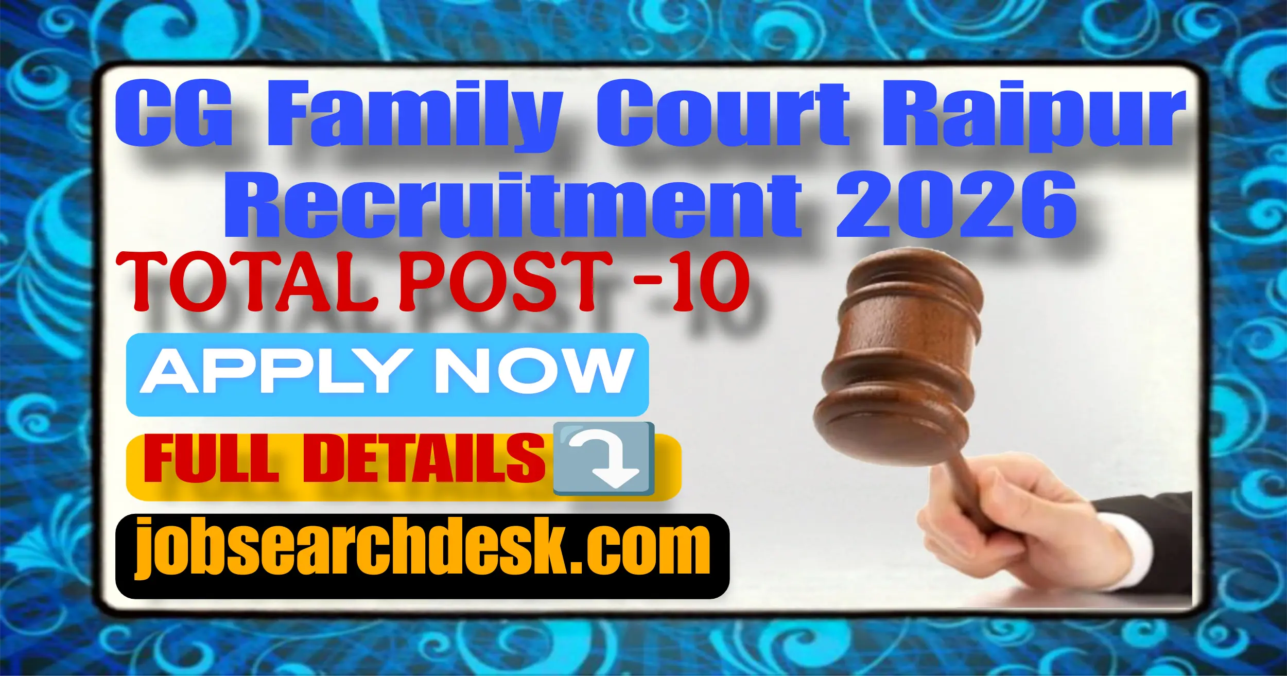 CG Family Court Raipur Recruitment 2026