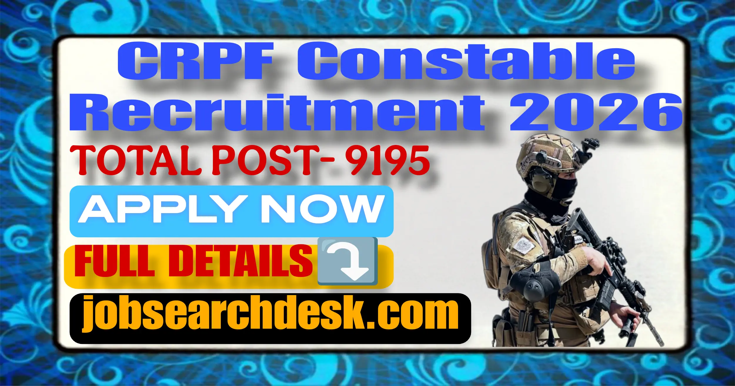CRPF Constable Recruitment 2026
