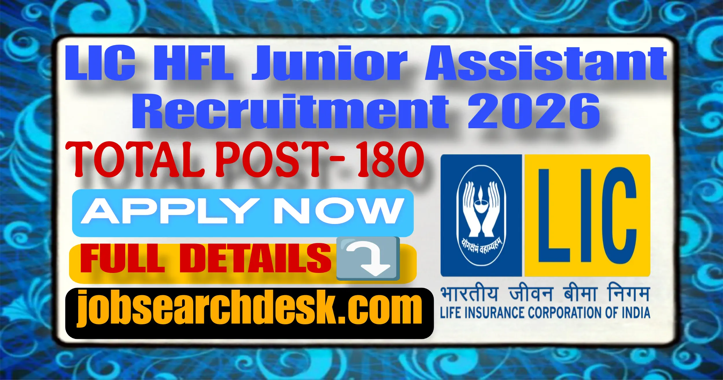LIC HFL Junior Assistant Recruitment 2026