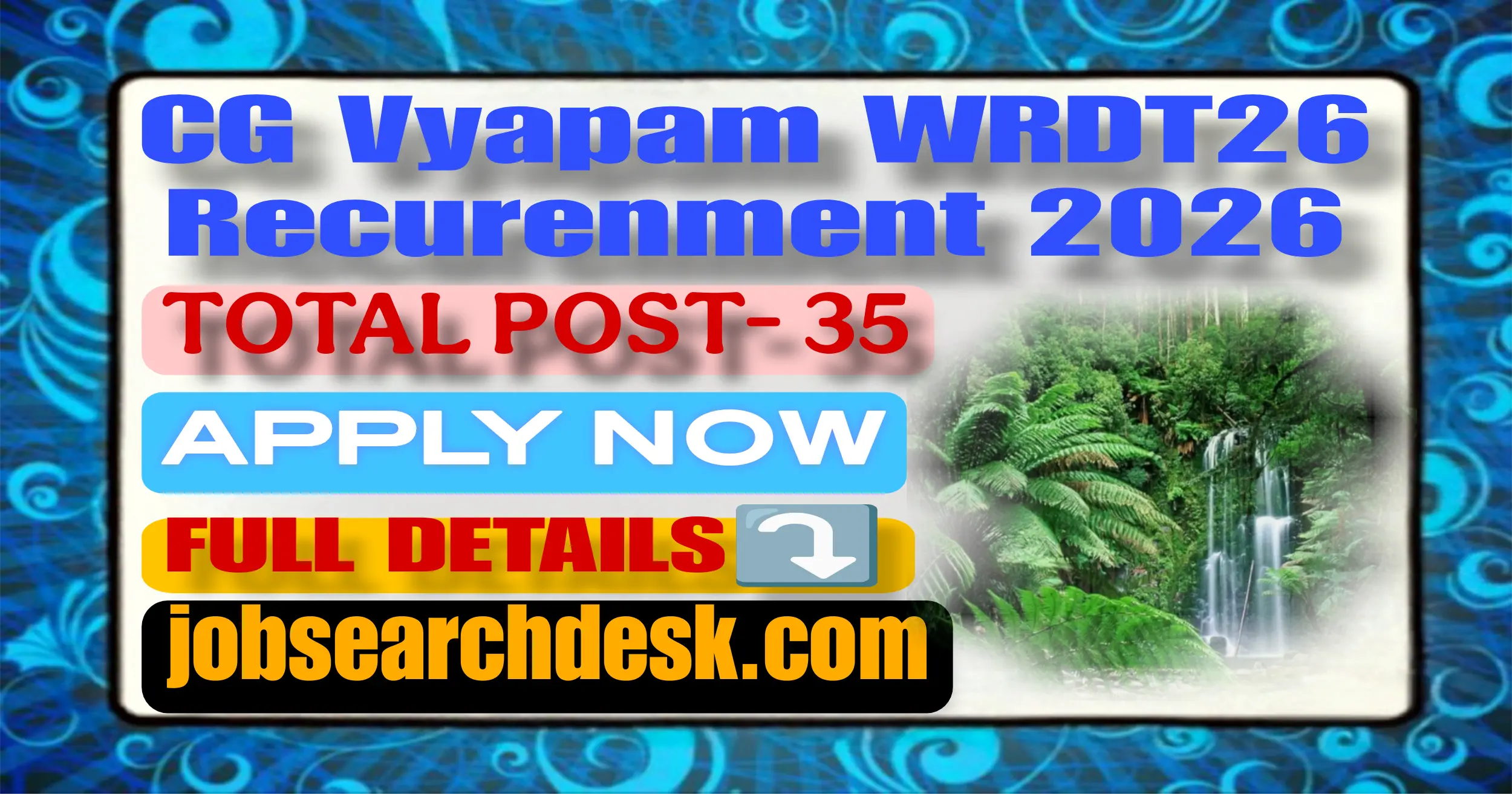 CG Vyapam WRDT26 Recurenment 2026