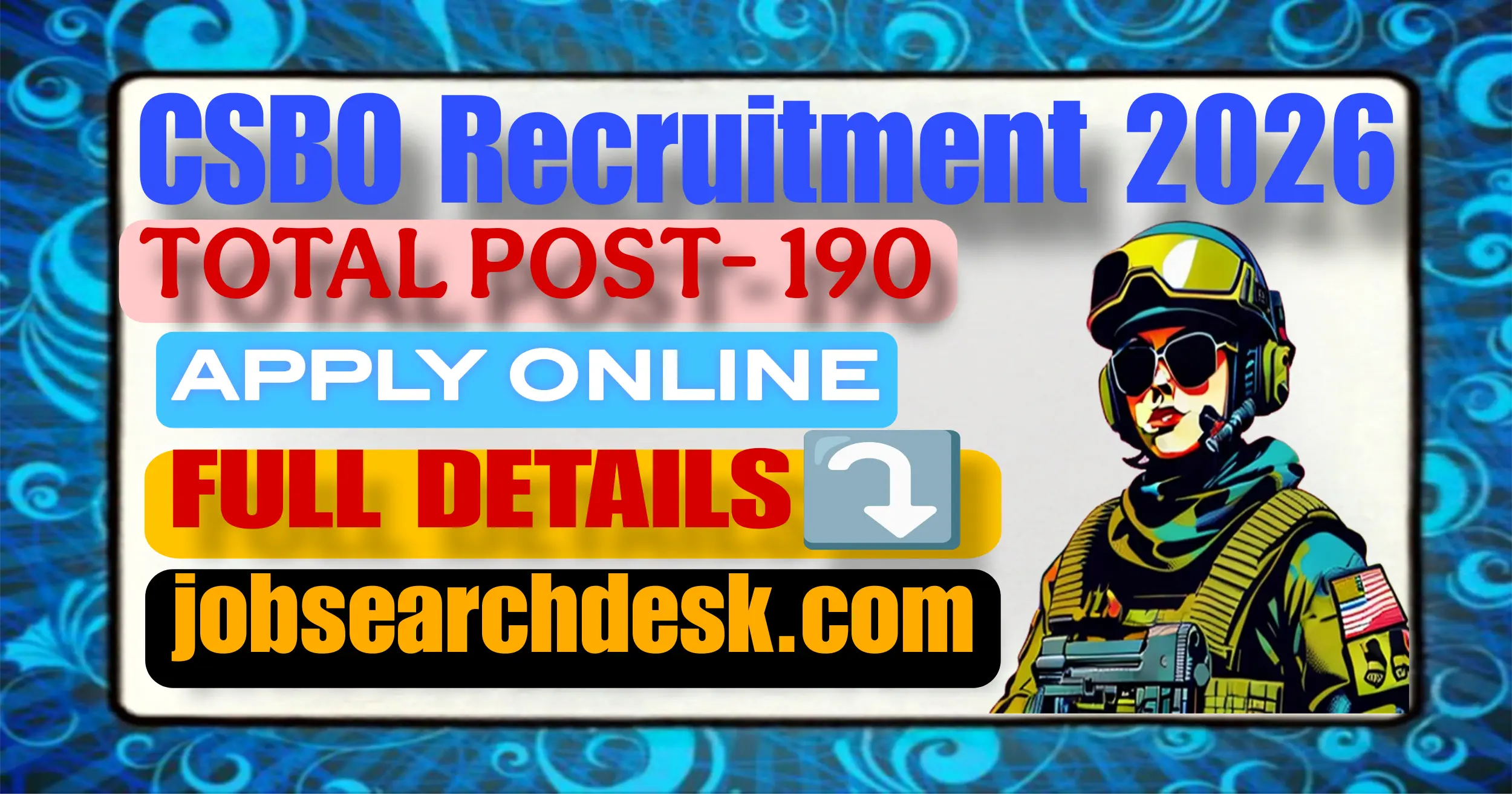 CSBO Recruitment 2026