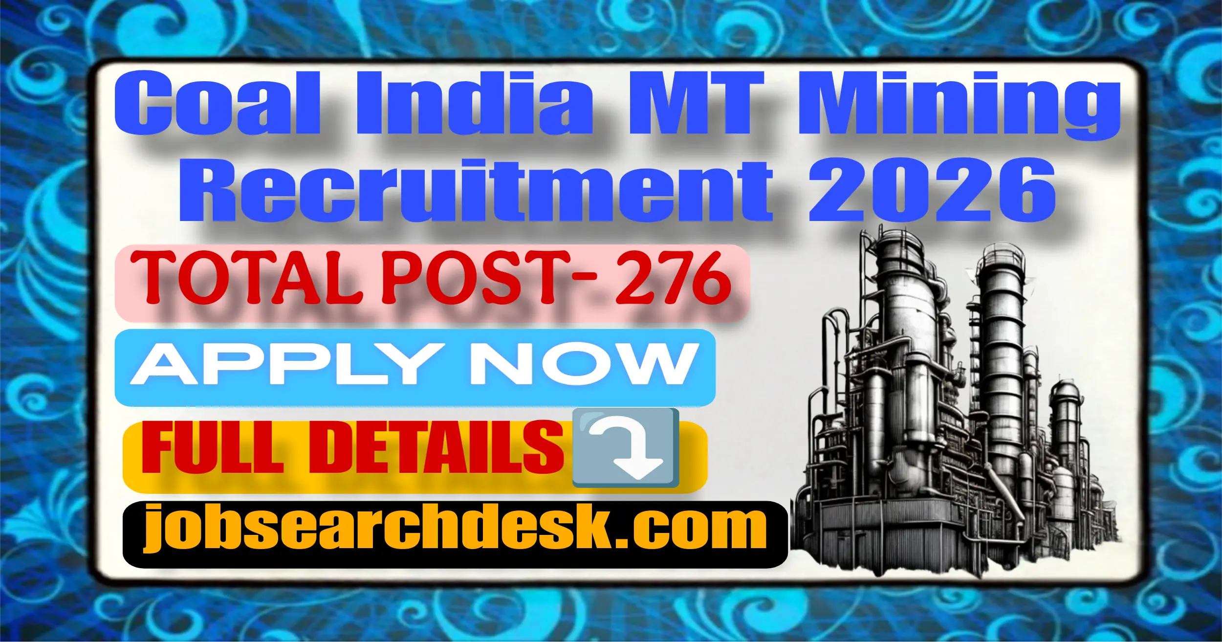 Coal India MT Mining Recruitment 2026