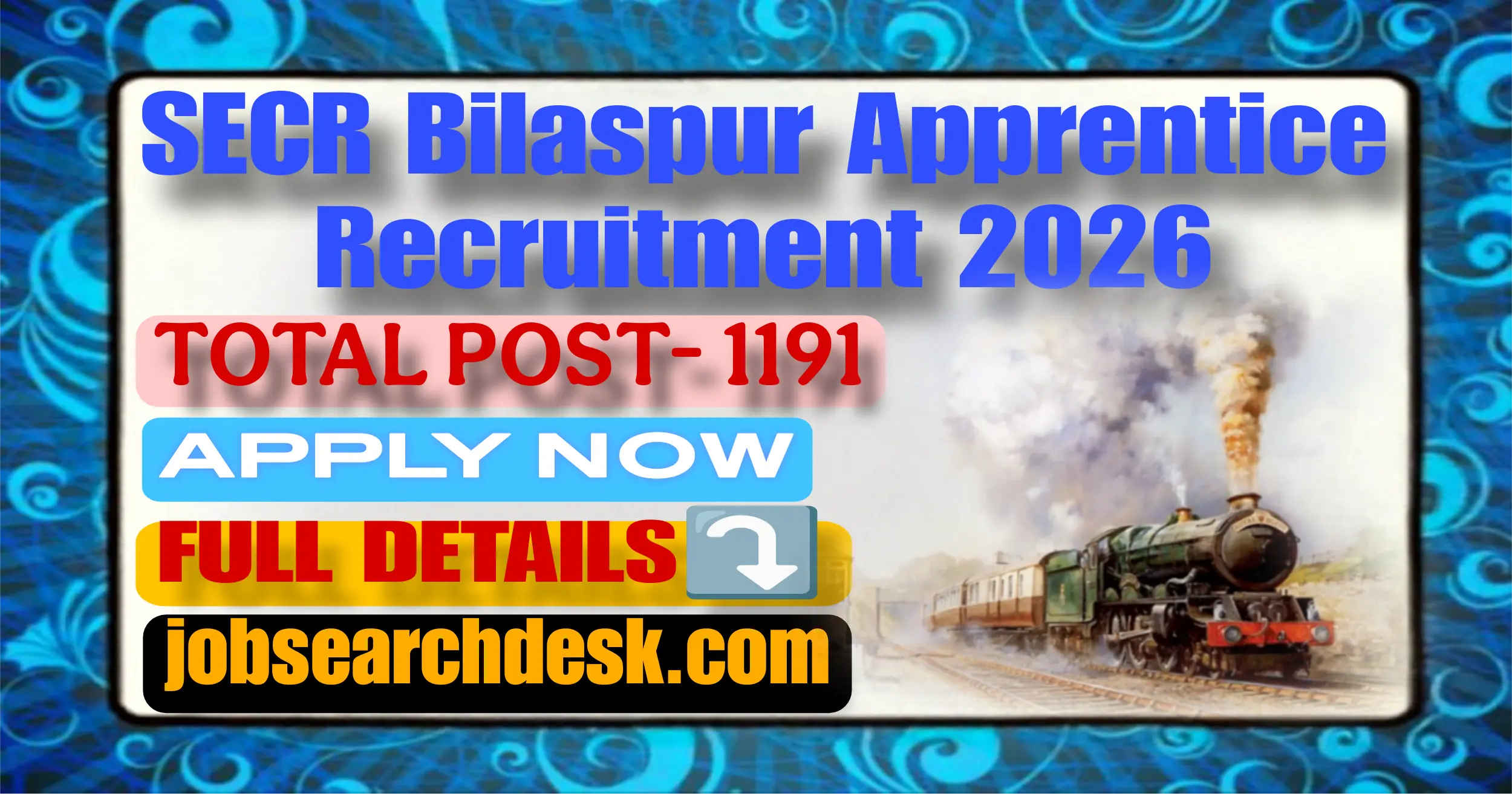 SECR Bilaspur Apprentice Recruitment 2026