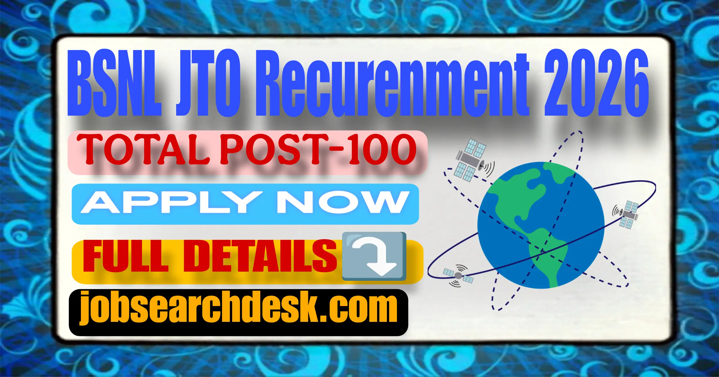 BSNL JTO Recurenment 2026