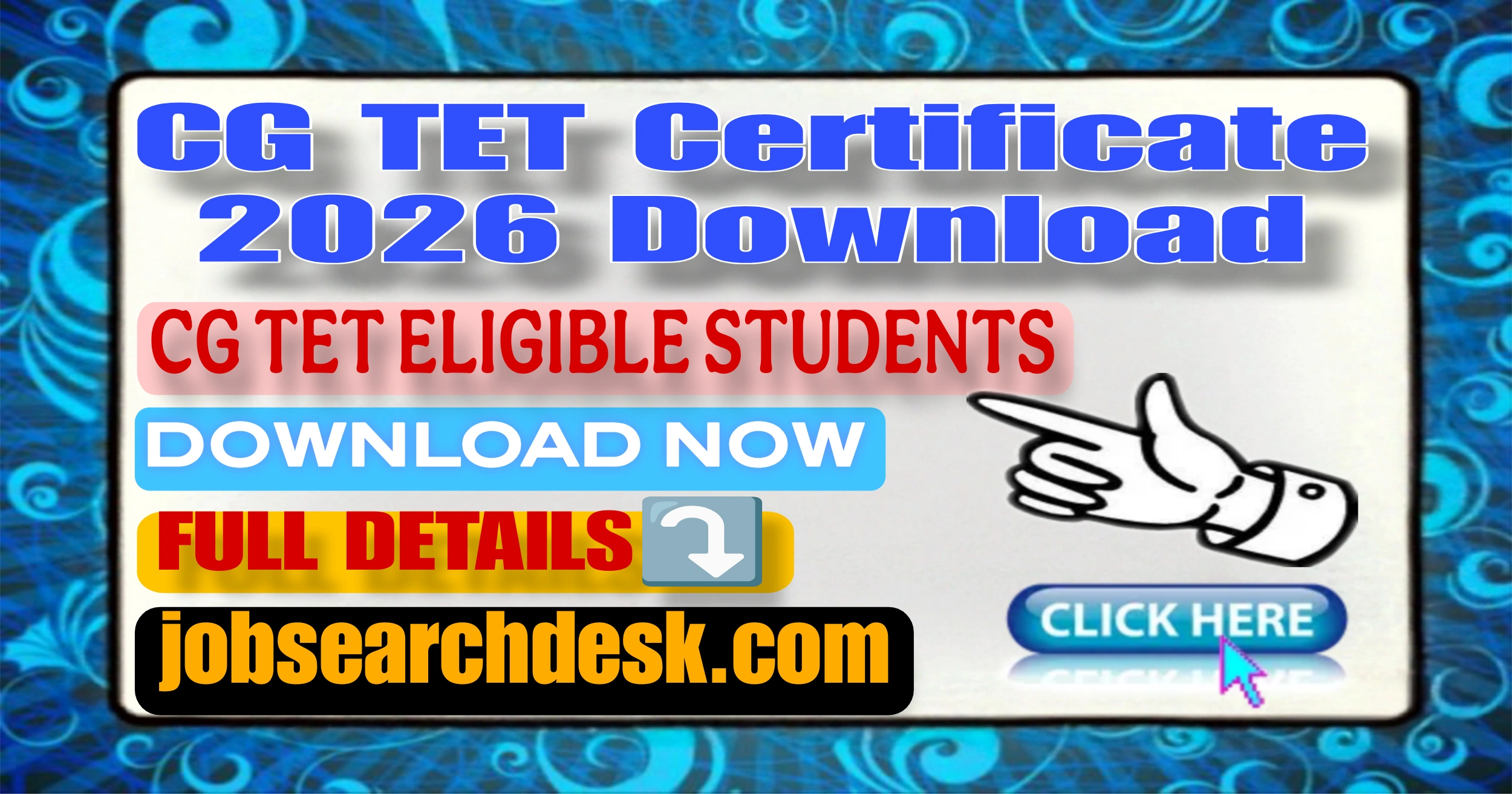 CG TET Certificate 2026 Download