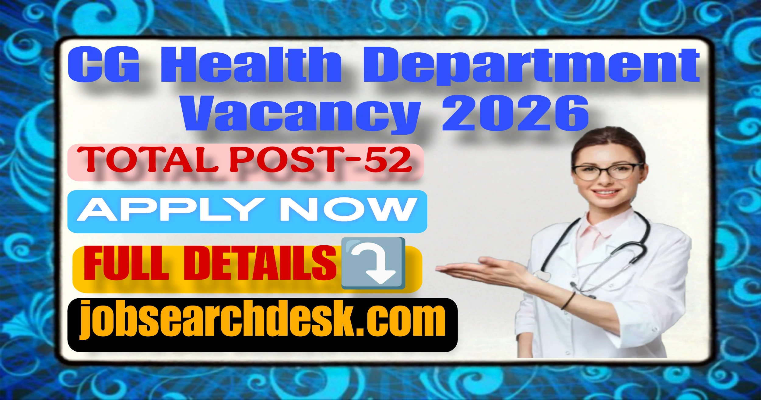CG Health Department Recruitment 2026