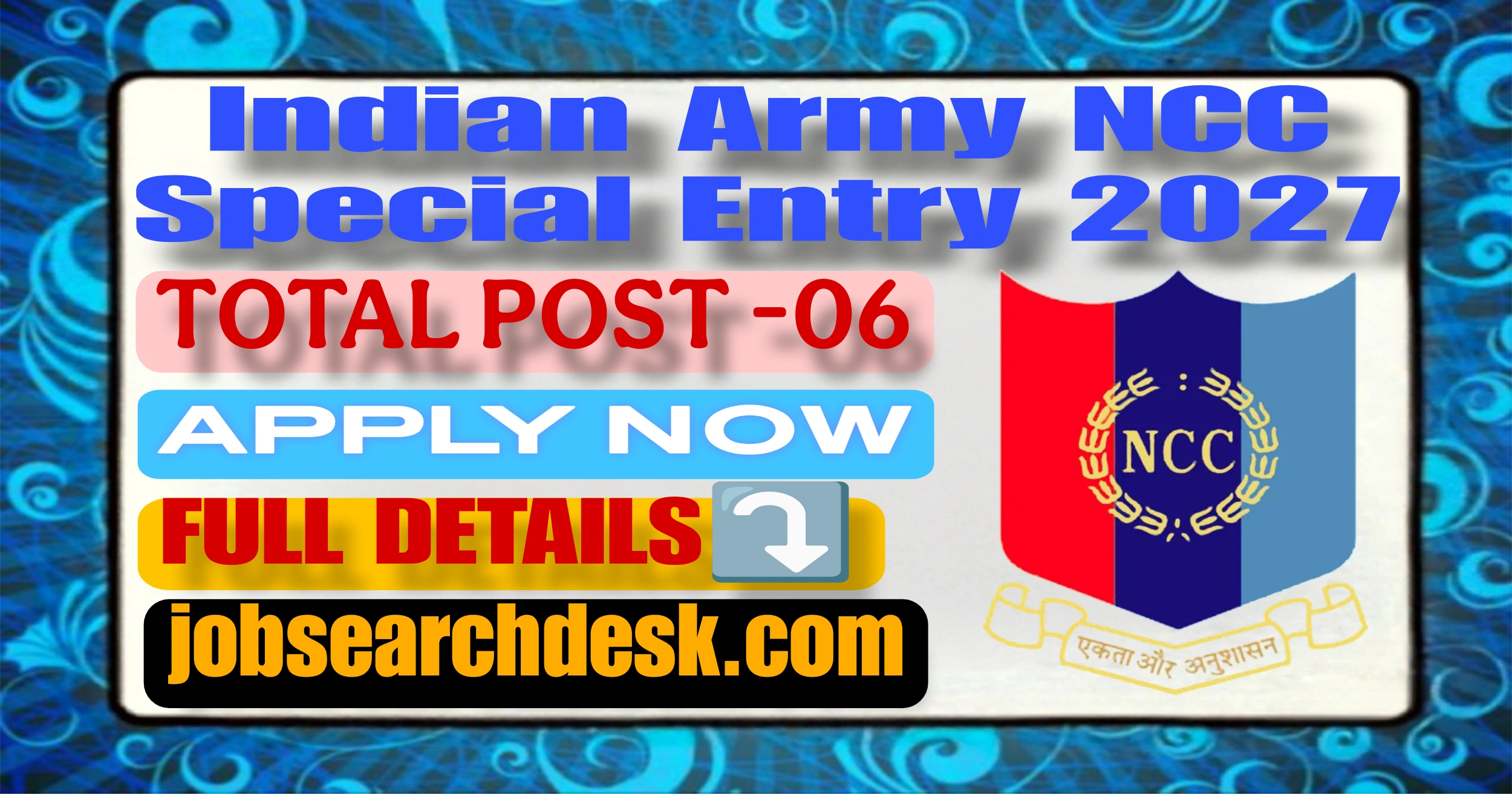 Indian Army NCC Special Entry Recruitment 2027