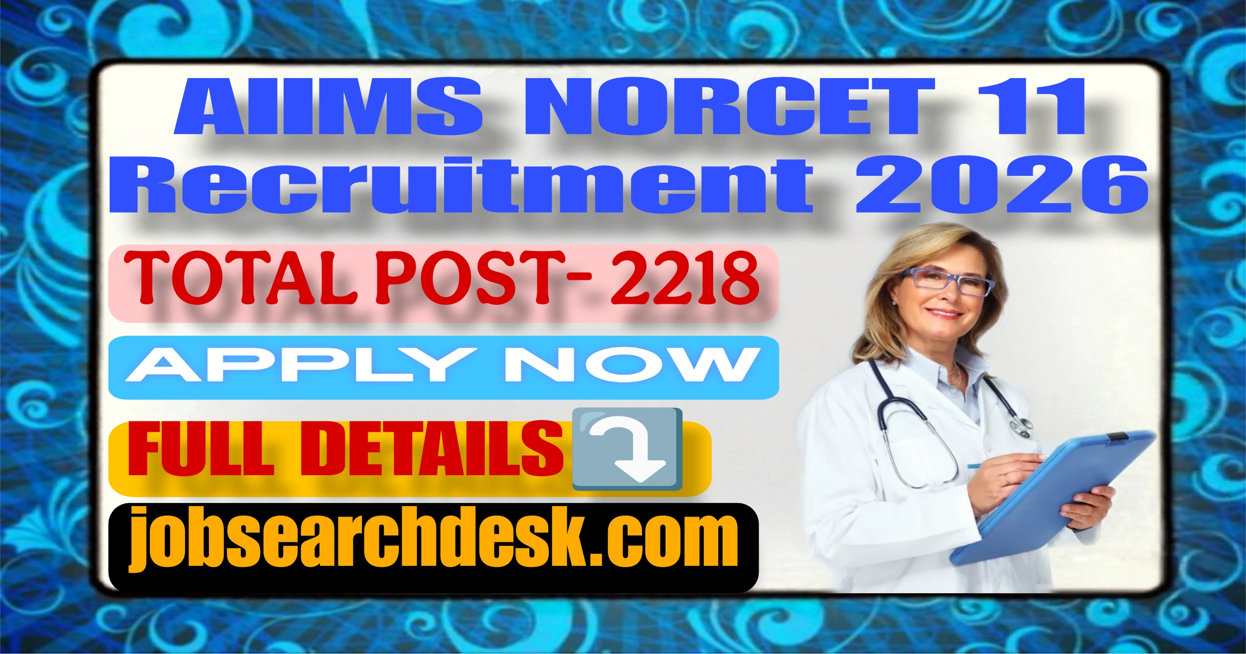 AIIMS NORCET 11 Recruitment 2026