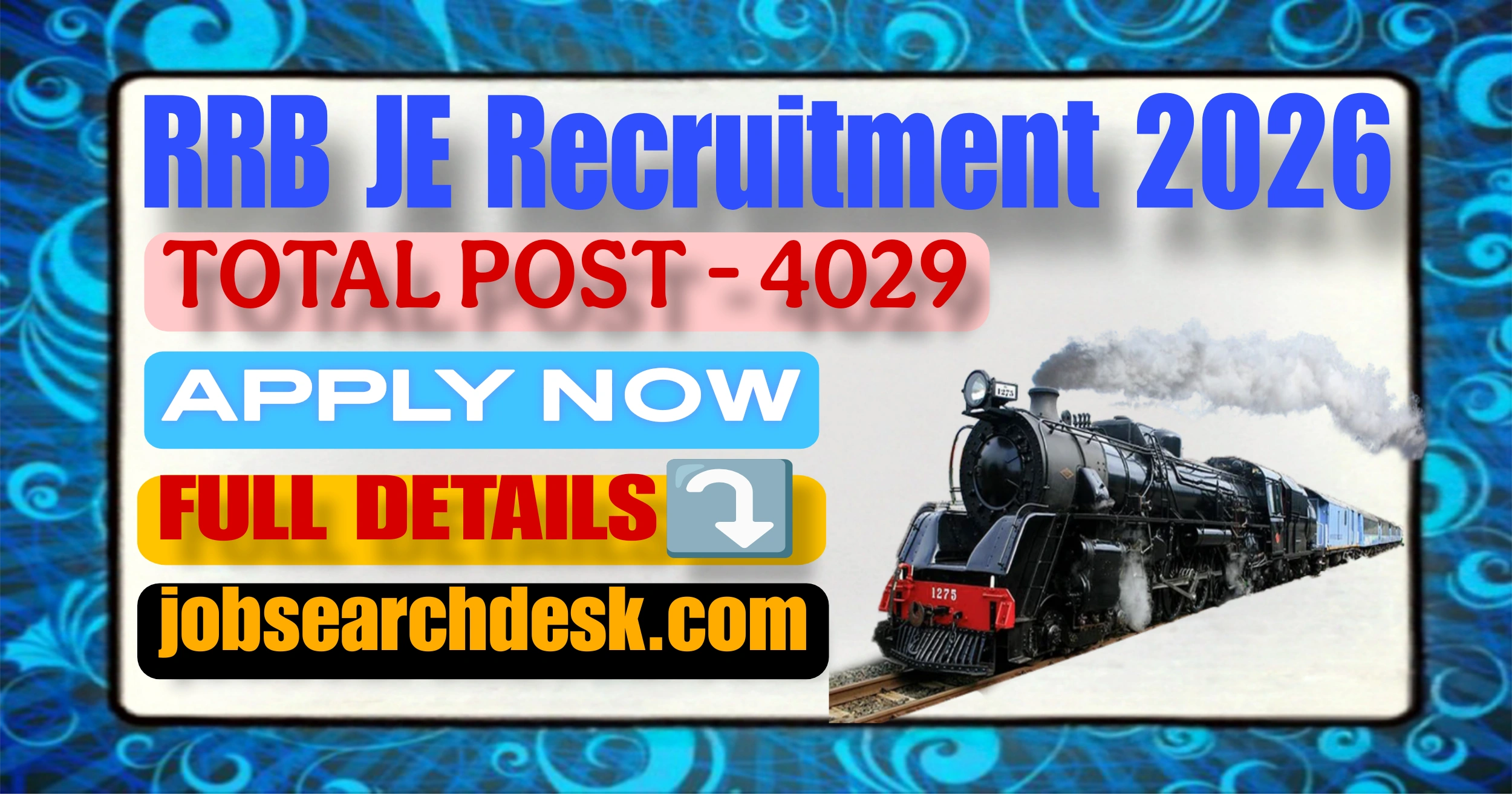 RRB JE Recruitment 2026