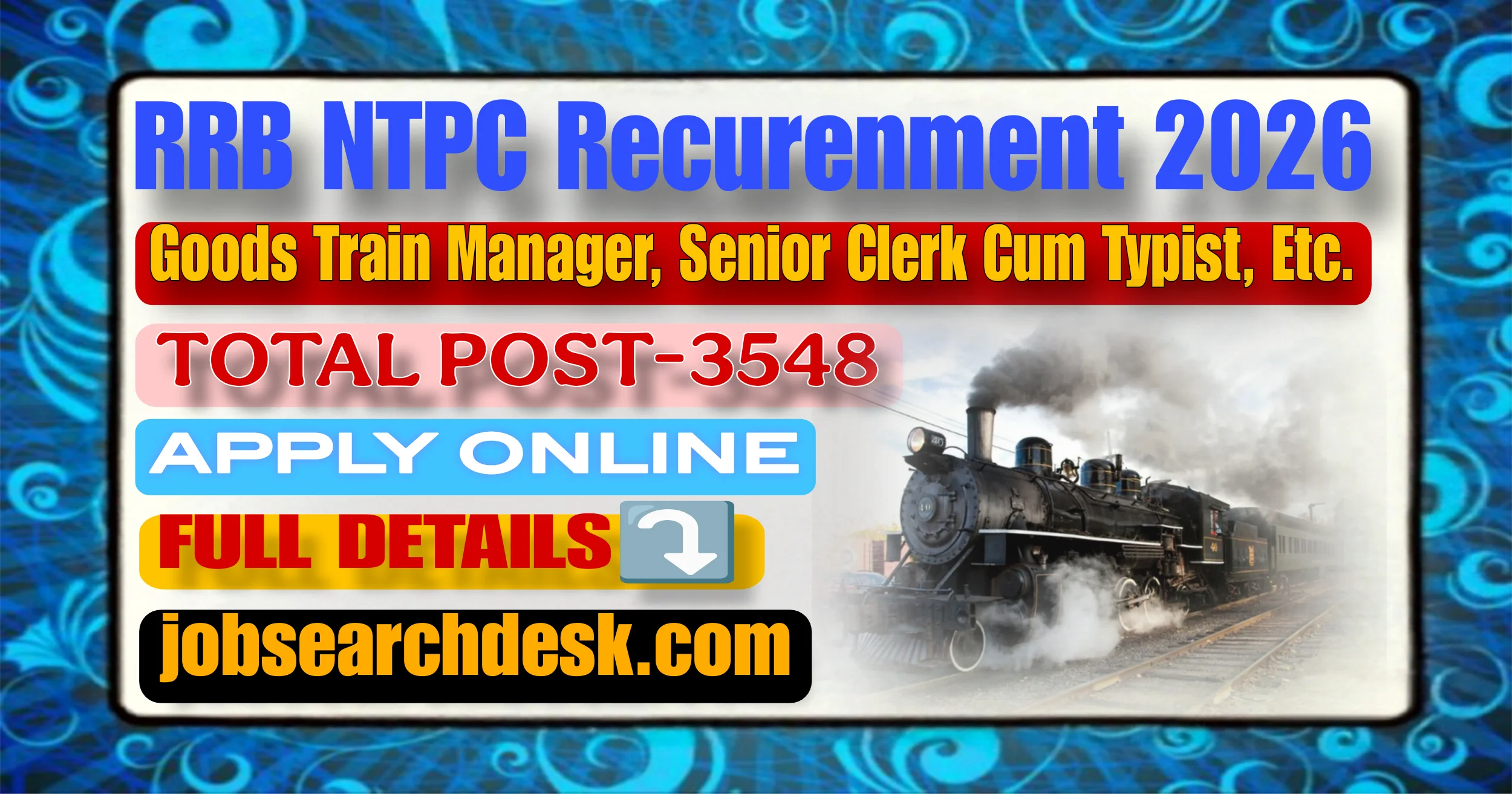 RRB NTPC Graduate Recruitment 2026