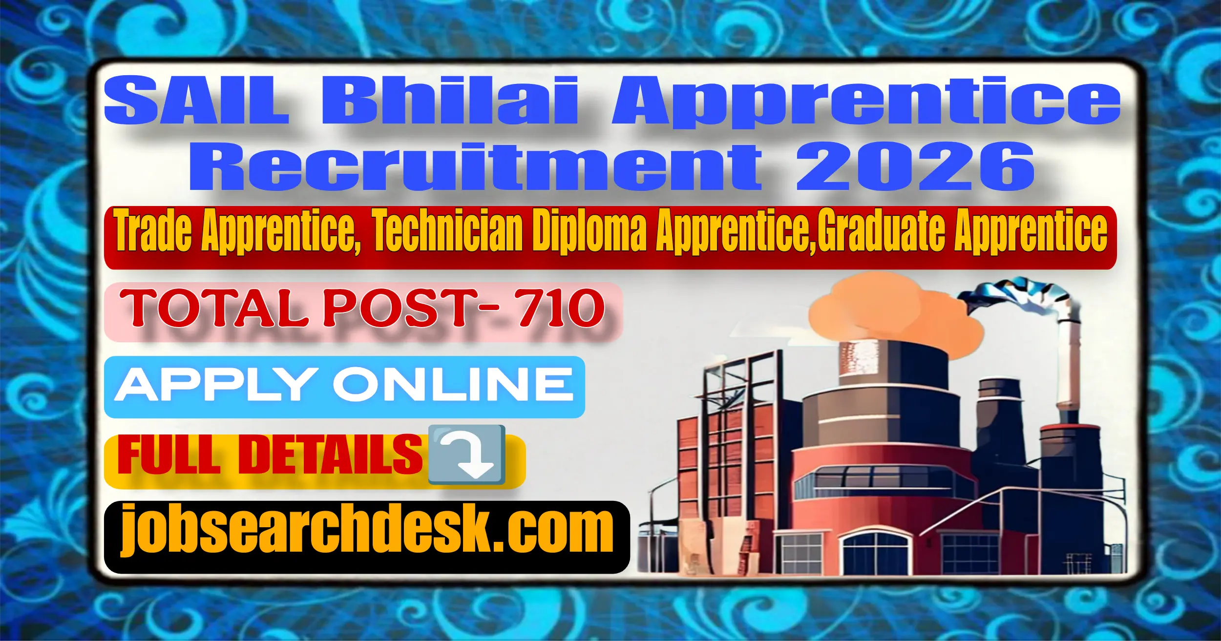 SAIL Bhilai Apprentice Recruitment 2026